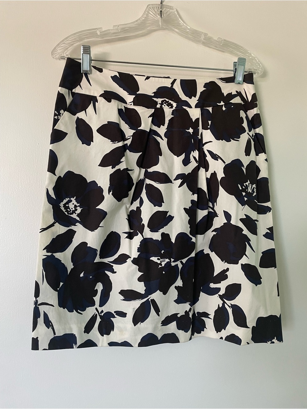 Simply Vera Vera Wang Black and White Floral A-Line Skirt